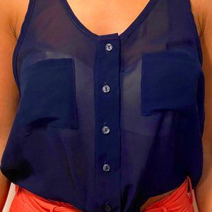 Sheer Navy Camisole